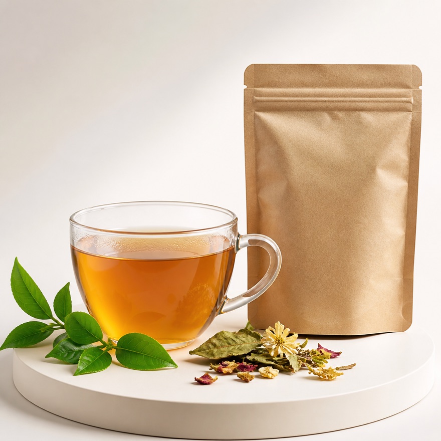 Slimming tea — illüstrativ məhsul vizualı